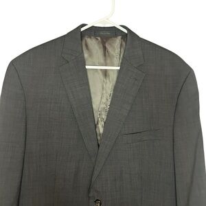 Lauren Ralph Lauren suit jacket blazer grey black wool size 46 Regular